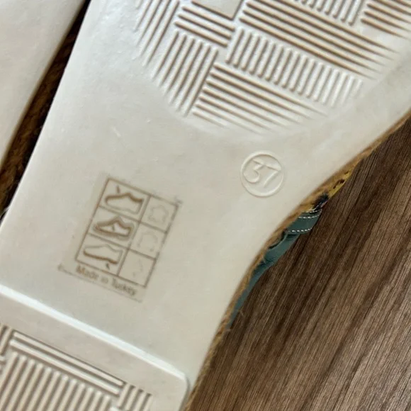 317. Bueno Floral Canvas & Leather Espadrilles | 37 - Picture 6 of 9